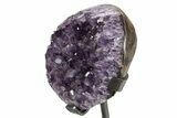 Sparkling Amethyst Geode With Metal Stand - Uruguay #342691-3
